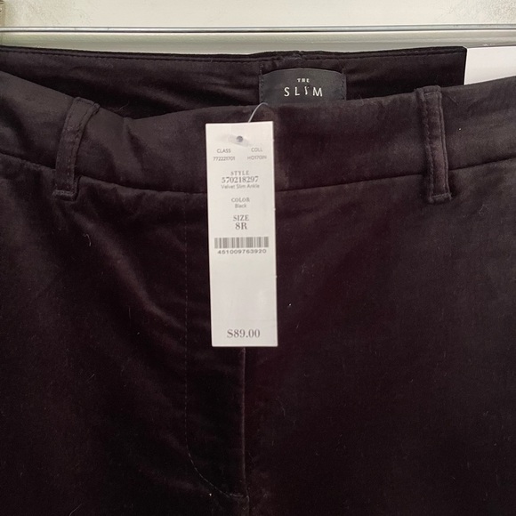 White House Black Market Velvet Slim Ankle Pant - 8 - Picture 7 of 8